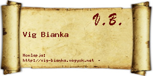Vig Bianka névjegykártya